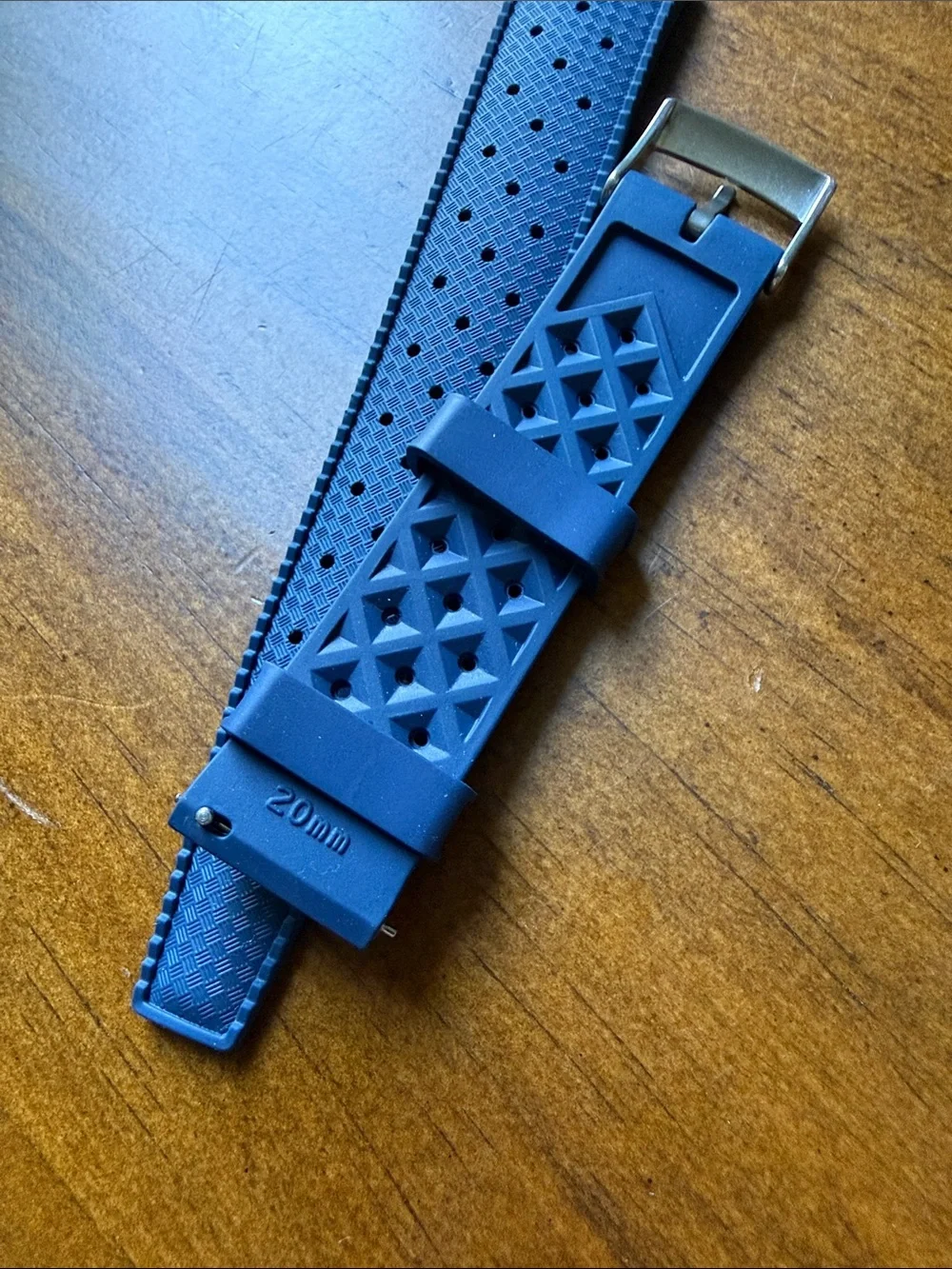 Strap Habit 20mm rubber tropic watch strap -blue